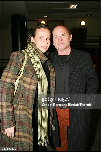 Jean Francois Stevenin and wife Claire at Laurent Gerra Hosts The Television Show Flingue La Tele at L' Olympia.