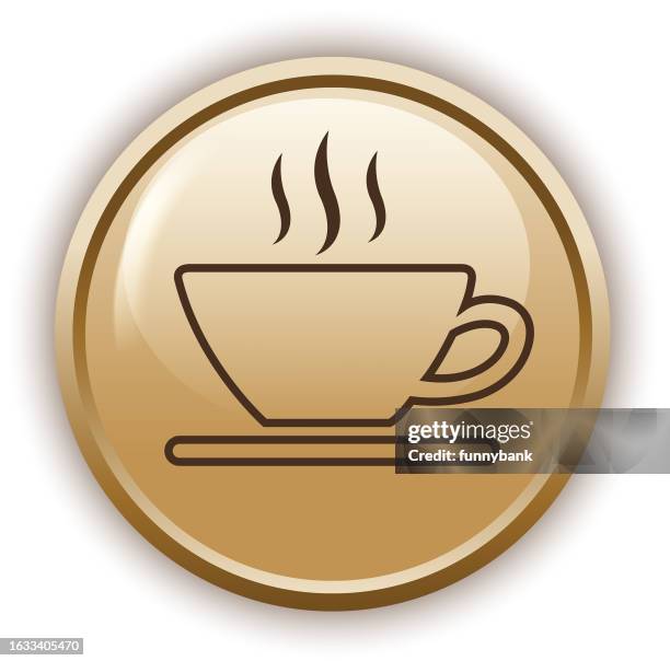 coffee retail button - espresso beans stock illustrations
