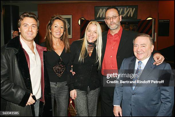 Roberto Alagna, Nicole Coullier, Jean Reno, Levon Sayan and wife at Laurent Gerra Hosts The Television Show Flingue La Tele at L' Olympia.