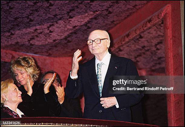 Daniele Thompson "Michele Morgan" "Gerard Oury" film screening of "La Grande Vadrouille" at the Garnier opera.