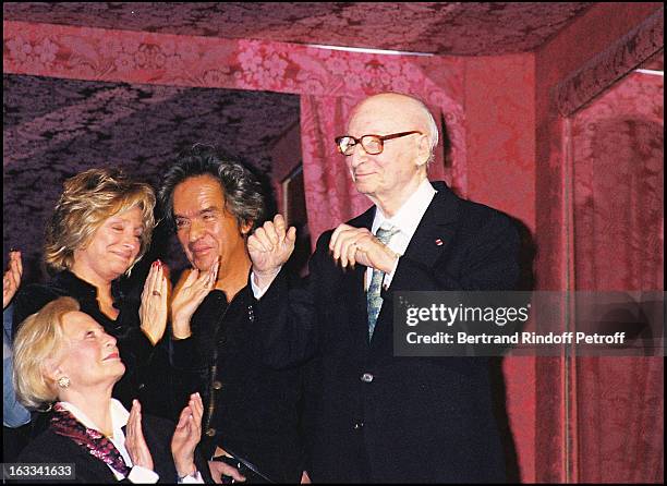 Daniele Thompson "Michele Morgan" "Albert Toski" "Gerard Oury" film screening of "La Grande Vadrouille" at the Garnier opera.