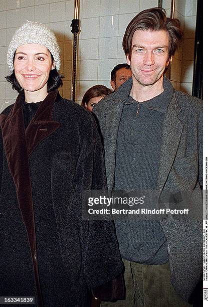 Caroline Tresca and Philippe Caroit at theLanvin Catwalk Pret-A-Porter Menswear Autumn Winer 2000-2001 In Paris.