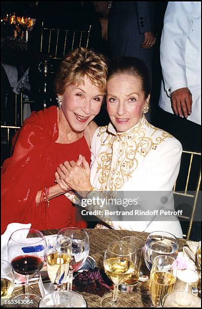 Betsy Bloomingdale and Doris Brynner at Bernard Arnault Receives The Benjamin Franklin Prize In New York.