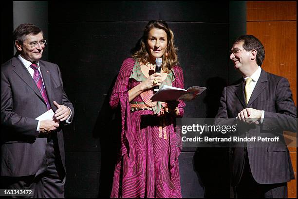 Jean Louis Beffa and La Comtesse Pia De Nicolay and Gerard Mortier at The 20th Anniversary Of Reve D 'Enfants Organised By L'Arop At Opera Bastille.