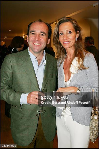 Marie and Emmanuel Moatti at the Private View of Vanessa Beecroft At L'Espace Louis Vuitton in Paris.