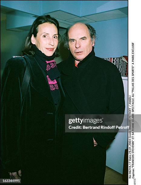 Francois Stevenin and his wife Claire show at the "Palais Des Sports" in Paris.