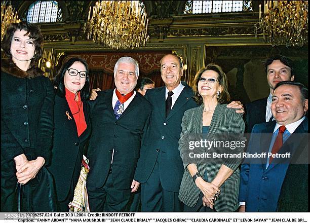 Fanny Ardant "Nana Mouskouri" "Jean Claude Brialy" "Jacques Chirac" "Claudia Cardinale" and "Levon Sayan" "Jean Claude Brialy" is made commander of...