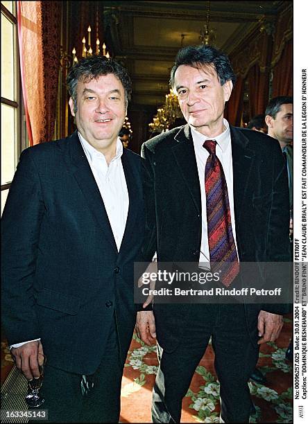 Dominique Besnehard and "Bruno Fink" "Jean Claude Brialy" is made commander of the Legion of Honor.