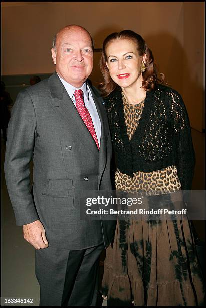 Baron and Baronne Emmanuel Reille at the Preview Of The Exhibition Pierre Bonnard, L'Oeuvre D'Art, Un Arret Du Temps At Musee D'Art Moderne in Paris.