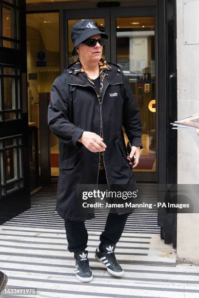 Duran Duran's Andy Taylor leaves Wogan House in central London, after appearing on the Zoe Ball Breakfast Show on Radio 2. The 62-year-old guitarist...