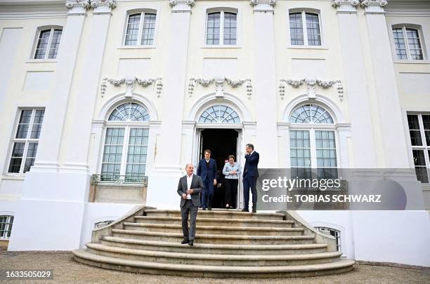 German Chancellor Olaf Scholz, German Health Minister Karl Lauterbach, German Minister for Housing, Urban Development and Building Klara Geywitz and...