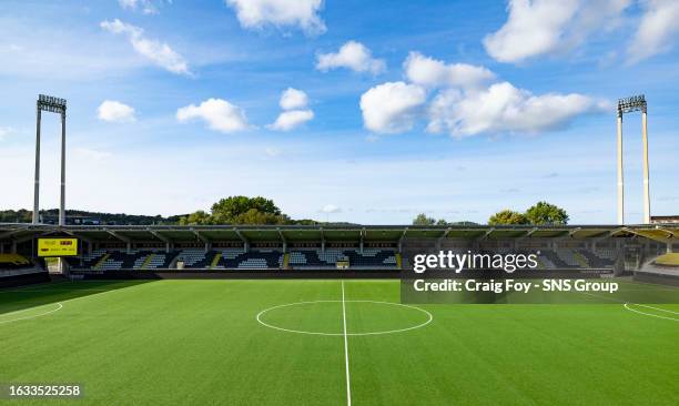 General view of the Bravida Arena before a UEFA Europa League Play-Off Round match between BK Hacken and Aberdeen at Bravida Arena, on August 24 in...