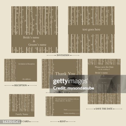 Vector Wedding Reception Cards Set Vector Wedding Reception Cards Set