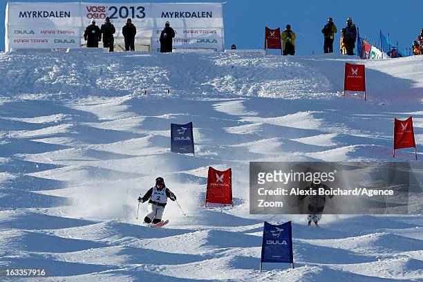 Alex Bilodeau of Canada takes 1st place during the FIS Freestyle Ski World Championship Men's and Women's Dual Moguls on March 08, 2013 in Voss,...
