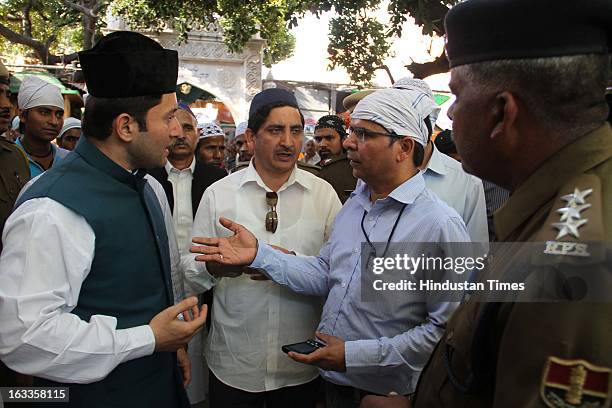 Members of Pakistan High Commission take stock of the preparations on the eve of Pakistan Prime Minister Raja Parvej Ashraf’s visit at Sufi Saint...