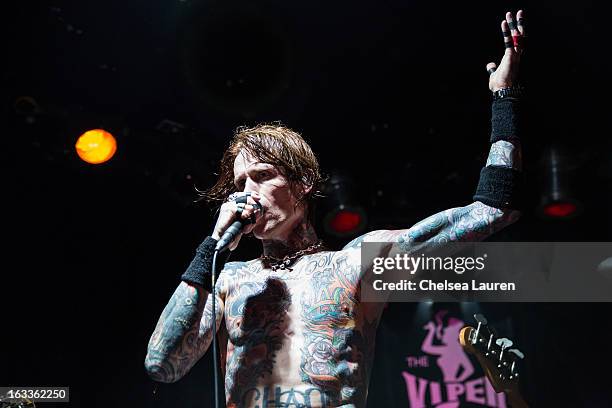 Vocalist Josh Todd of Buckcherry performs at The Viper Room on March 7, 2013 in West Hollywood, California.