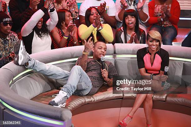 Bow Wow and Miss Mykie host BET's "106 & Park" at BET Studios on March 7, 2013 in New York City.