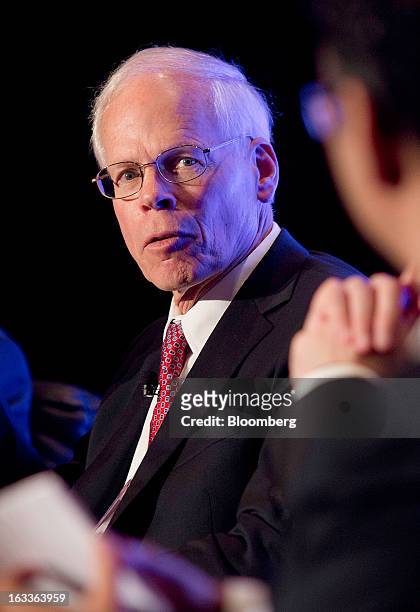 Larry Madin, head of research for Woods Hole Oceanographic Institution , speaks during the 2013 IHS CERAWeek conference in Houston, Texas, U.S., on...