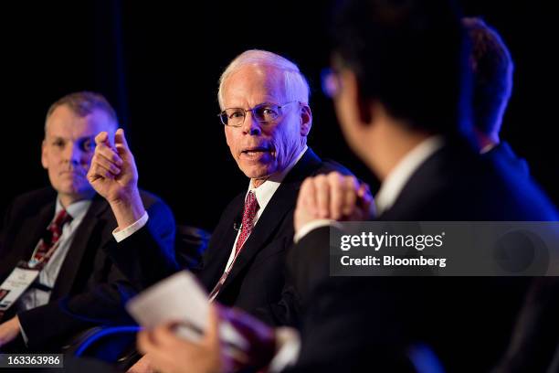 Larry Madin, head of research for Woods Hole Oceanographic Institution , speaks during the 2013 IHS CERAWeek conference in Houston, Texas, U.S., on...
