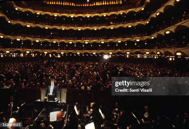 Interior of the Opera House at opening night, James Levine Conducting, on September 24, 1979 in New York, New York.