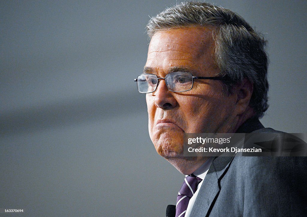Jeb Bush Speaks At The Reagan Library About His New Book