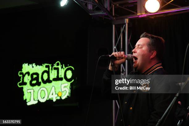 Ken Casey of Dropkick Murphys performs at Radio Station Q102 iHeartRadio Performance Theater March 8, 2013 in Bala Cynwyd, Pennsylvania.