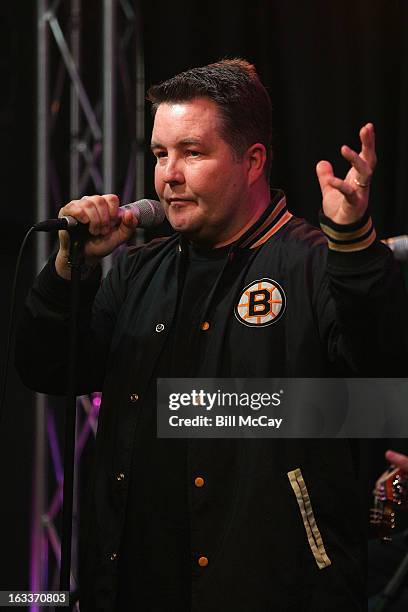 Ken Casey of Dropkick Murphys performs at Radio Station Q102 iHeartRadio Performance Theater March 8, 2013 in Bala Cynwyd, Pennsylvania.