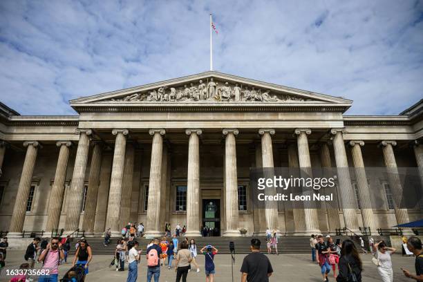 General view of the exterior of the British Museum on August 23, 2023 in London, England. British Museum officials launched an investigation into the...