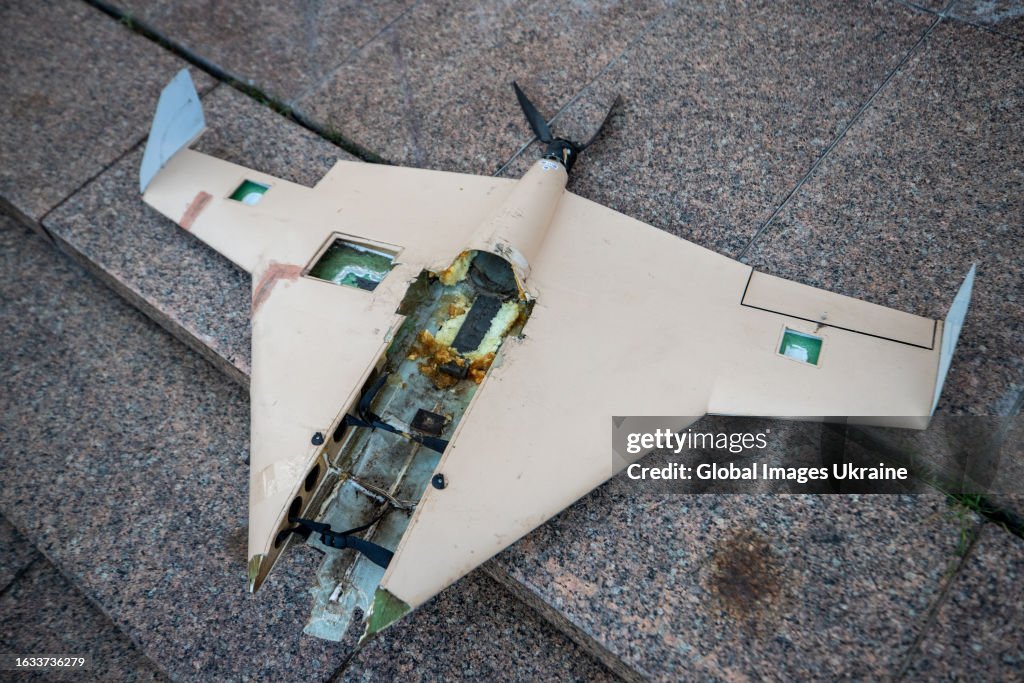 Exhibition Of Crashed Russian Drones On Khreshchatyk Street