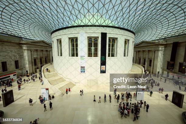 General view of the interior of the British Museum on August 23, 2023 in London, England. British Museum officials launched an investigation into the...