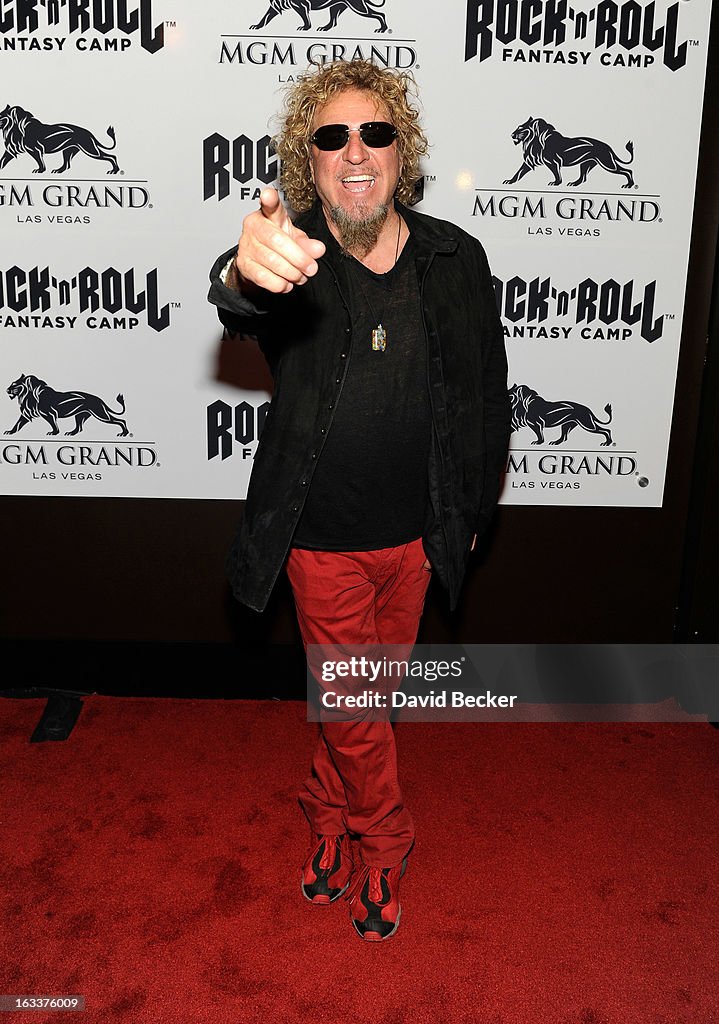 Rock 'N' Roll Fantasy Camp Headliner Sammy Hagar Appears At MGM Grand Studio