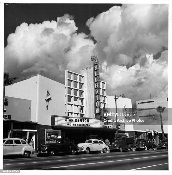 Hollywood Palladium on Sunset Blvd in Los Angeles, 1940s.