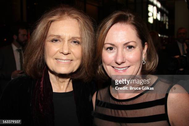 Gloria Steinem and producer Kate McCauley Hathaway attend the after party for the opening night of "Ann" at The Plaza Hotel on March 7, 2013 in New...