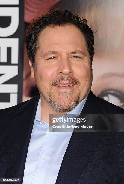 Jon Favreau arrives at the 'Identity Thief' Los Angeles premiere at Mann Village Theatre on February 4, 2013 in Westwood, California.