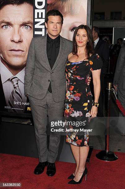 Jason Bateman and Amanda Anka arrive at the 'Identity Thief' Los Angeles premiere at Mann Village Theatre on February 4, 2013 in Westwood, California.