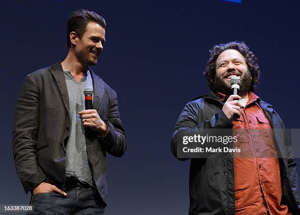 Actors Josh Duhamel and Dan Fogler attend the 'Scenic Route' screening at the 2013 SXSW Music, Film + Interactive Festival held at the Topfer Theatre...