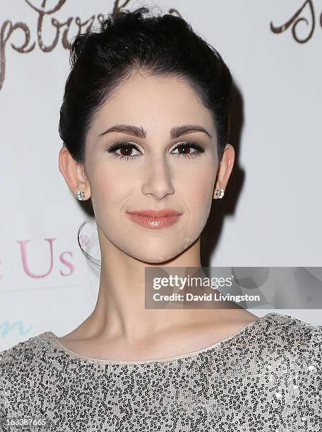 Singer Sarah Hackett attends a Pre-LAFW benefit in support of the Women Like Us Foundation at Lexington Social House on March 8, 2013 in Hollywood,...