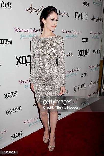 Sarah Hackett attends the pre-LAFW launch party in support of the Women Like Us Foundation at Lexington Social House on March 8, 2013 in Hollywood,...