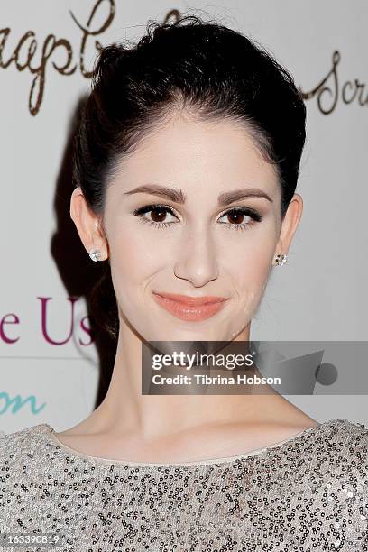 Sarah Hackett attends the pre-LAFW launch party in support of the Women Like Us Foundation at Lexington Social House on March 8, 2013 in Hollywood,...