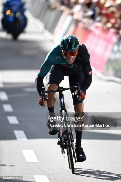 Danny Van Poppel of The Netherlands and Team BORA - hansgrohe sprints during the 38th Deutschland Tour 2023, Prologue a 2.3km individual time trial...
