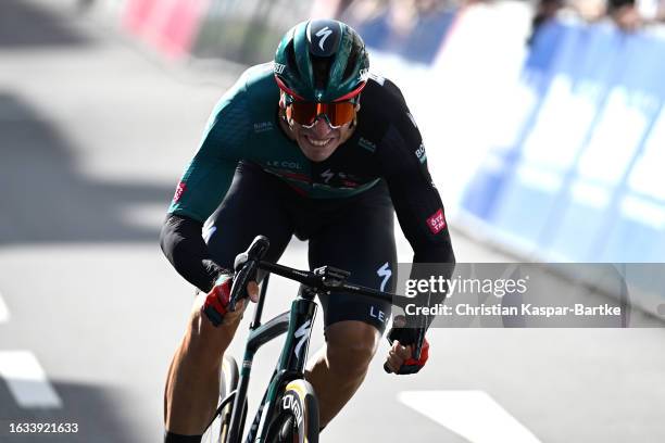 Danny Van Poppel of The Netherlands and Team BORA - hansgrohe sprints during the 38th Deutschland Tour 2023, Prologue a 2.3km individual time trial...