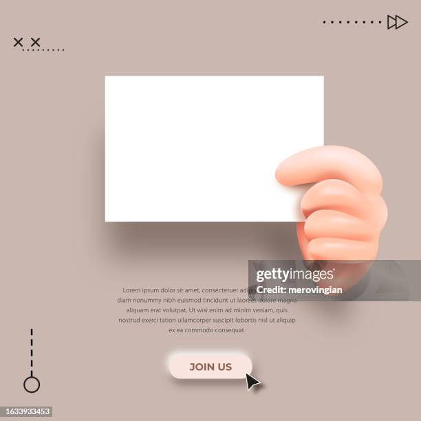 ilustraciones, imágenes clip art, dibujos animados e iconos de stock de mano de dibujos animados sosteniendo una tarjeta de visita vacía - business person handing over a letter