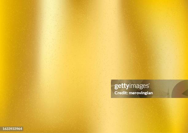 stockillustraties, clipart, cartoons en iconen met gold foil gradient background. golden metal material texture - goud beschrijvende kleur