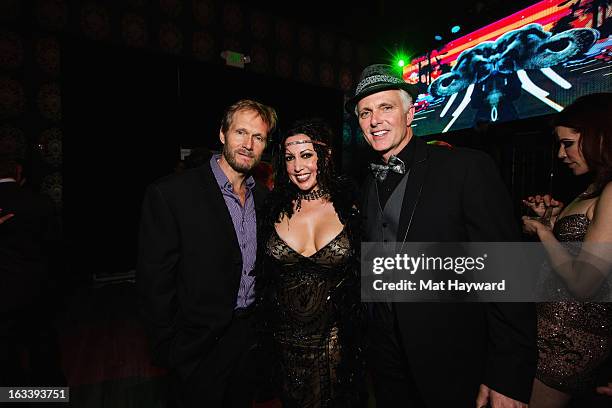 Tom Schanley, Melissa Hurley-Cassidy and Patrick Cassidy attend the Sodo Comes Alive Party at Aston Manor on March 8, 2013 in Seattle, Washington.