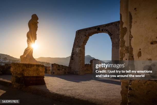 hiking ischia and procida isle, napoli. campania region, italy - sierra capri fotografías e imágenes de stock