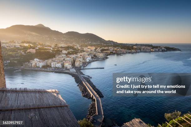 hiking ischia and procida isle, napoli. campania region, italy - naples italy beach stock pictures, royalty-free photos & images