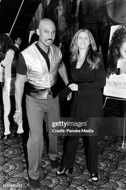 Montel Williams and Grace Morley attend an afterparty, following the local premiere of "My Best Friend's Wedding," at the Plaza Hotel in New York...