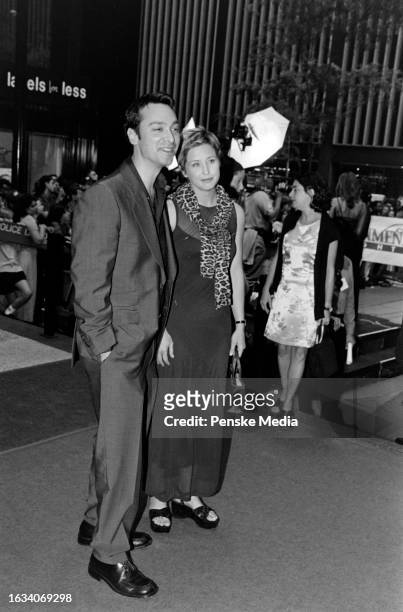 James Mangold and Cathy Konrad attend the local premiere of "Cop Land" at the Ziegfeld Theatre in New York City on August 6, 1997.