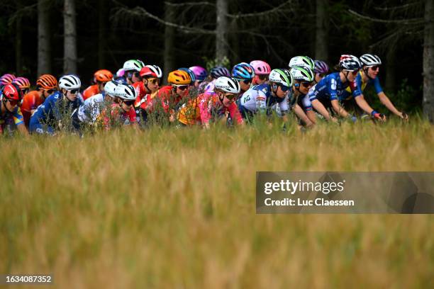 Lonneke Uneken of The Netherlands and Team SD Worx, Ilse Pluimers of The Netherlands and AG Insurance - Soudal Quick-Step Team and a general view of...