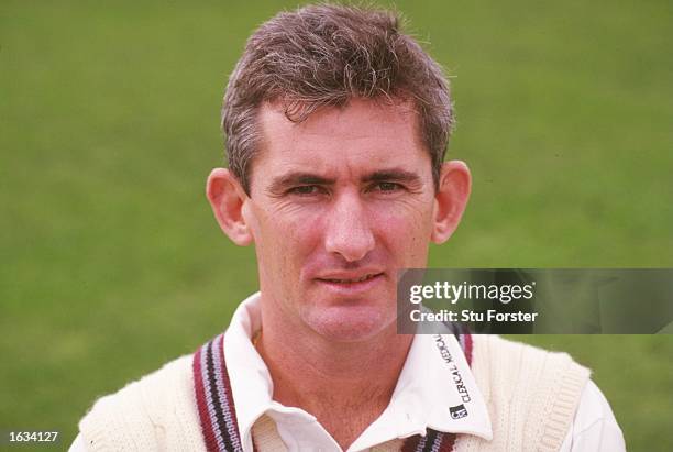 Portrait of Andy Caddick of Somerset CCC at the County Ground in Taunton, England. \ Mandatory Credit: Stu Forster /Allsport